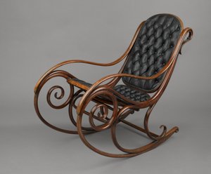 Sedia a dondolo, Modello #1, progettata c.1860, prodotta c.1900